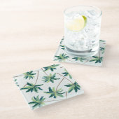 Tropische Australische valstpalm Glazen Onderzetter (Schuin)