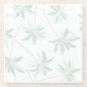 Tropische Australische valstpalm Glazen Onderzetter (Achterkant)