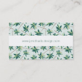 Tropische Australische valstpalm | Monogram Visitekaartje (Achterkant)