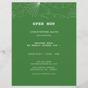 Tropische automatische detailservice flyer