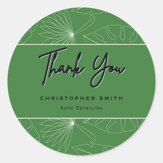 Tropische automatische detailservice ronde sticker (Voorkant)