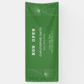 Tropische automatische gegevens over servicebedrij spandoek (Verticaal)