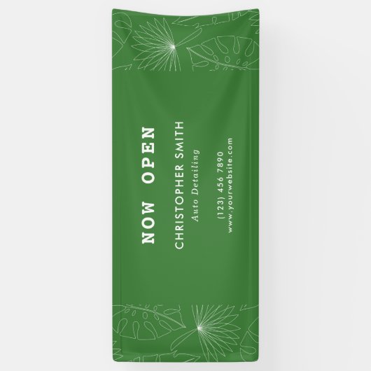 Tropische automatische gegevens over servicebedrij spandoek (Verticaal)