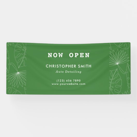 Tropische automatische gegevens over servicebedrij spandoek (Horizontaal)