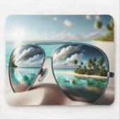 Tropische Aviator zonnebril Muismat (Voorkant)