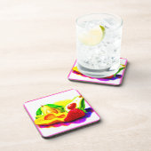 Tropische Avocado, aardbei en Mango. Bestel nu Bier Onderzetter (Rechterzijde)