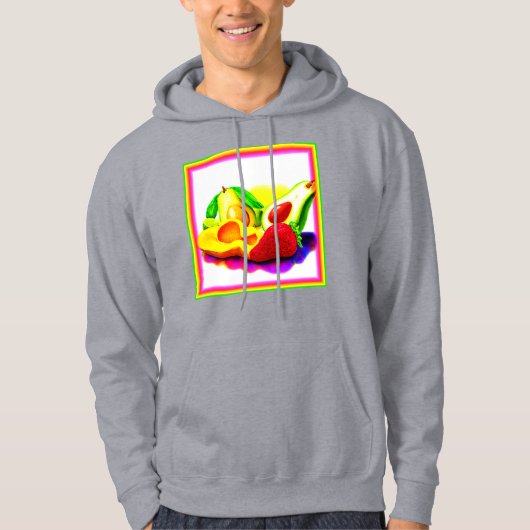 Tropische Avocado, aardbei en Mango. Bestel nu Hoodie (Voorkant)