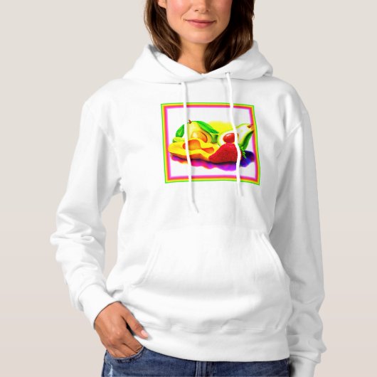 Tropische Avocado, aardbei en Mango. Bestel nu Hoodie (Voorkant)