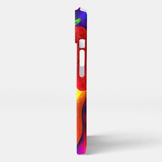 Tropische Avocado, aardbei en Mango. Bestel nu iPhone Hoesje (Linkerkant)