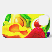 Tropische Avocado, aardbei en Mango. Bestel nu iPhone Hoesje (Achterkant horizontaal)