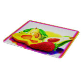 Tropische Avocado, aardbei en Mango. Bestel nu Snijplank (Hoek)