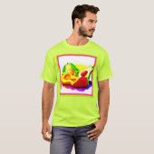 Tropische Avocado, aardbei en Mango. Bestel nu T-shirt (Voorkant volledig)