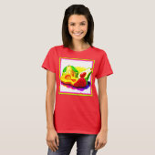 Tropische Avocado, aardbei en Mango. Bestel nu T-shirt (Voorkant volledig)