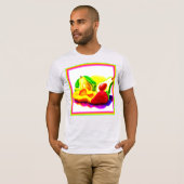 Tropische Avocado, aardbei en Mango. Bestel nu T-shirt (Voorkant volledig)