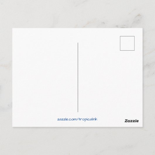 Tropische avondstrand van Fiji Briefkaart (Achterkant)