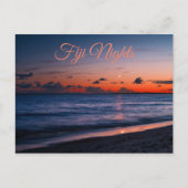 Tropische avondstrand van Fiji Briefkaart (Voorkant)