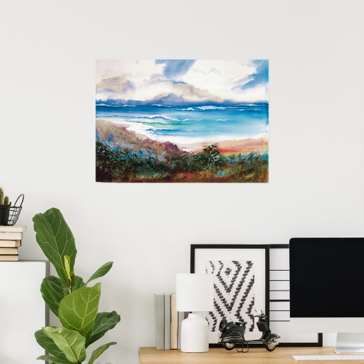 Tropische baai - poster (Thuiskantoor)