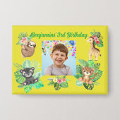 Tropische Baby Dieren Button Kids Verjaardag Favor (Voorkant)