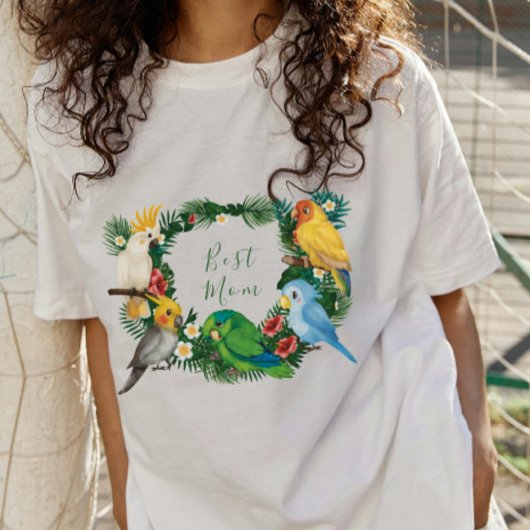 Tropische baby schattige exotische kleurrijke pape t-shirt