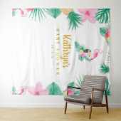 Tropische baby shower achtergrond, photobooth prop wandkleed (In Situ (horizontaal))