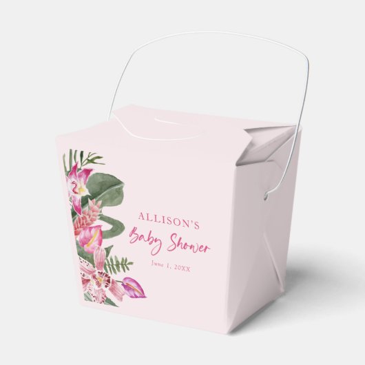 Tropische Baby Shower Bedankdoosjes (Voorkant Zijde)