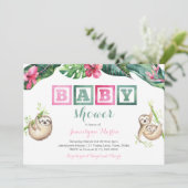 Tropische Baby shower met lasteleggen Kaart (Staand voorkant)