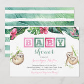 Tropische Baby shower met lasteleggen Kaart (Voorkant / Achterkant)