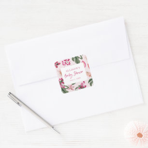 Tropische Baby Shower Sticker
