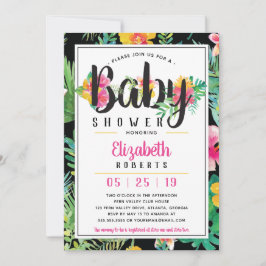 Tropische baby shower uitnodiging, Luau Kaart
