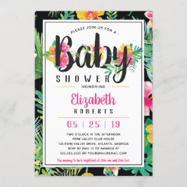 Tropische baby shower uitnodiging, Luau Kaart