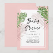 Tropische Baby Shower Uitnodiging Tropisch Hawaï (Voorkant / Achterkant)
