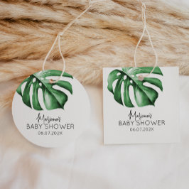Tropische Baby shower van Palm Greenery Favor Tags Bedankjes Labels
