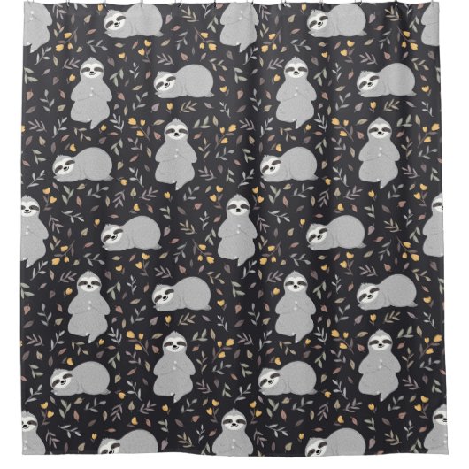 Tropische Baby sleufpatroon Douchegordijn (Voorkant)