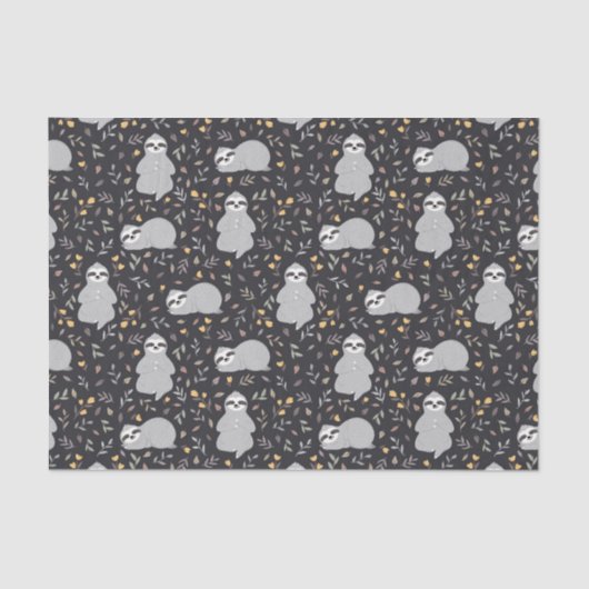 Tropische Baby sleufpatroon Tissuepapier (Voorkant)