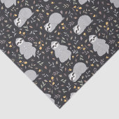 Tropische Baby sleufpatroon Tissuepapier (Detail)