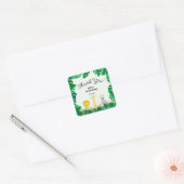 Tropische Baby Verjaardag Sticker (Envelop)
