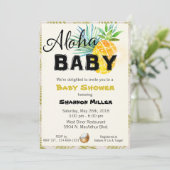 Tropische babyshower uitnodiging (Staand voorkant)