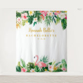 Tropische Bachelorette achtergrond, Fotocabine Pro Wandkleed (Voorkant)