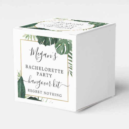 Tropische bachelorette party Hangover Survival Kit Bedankdoosjes (Voorkant Zijde)