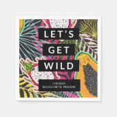 Tropische Bachelorette Party Laten we Wild halen Servet (Voorkant)