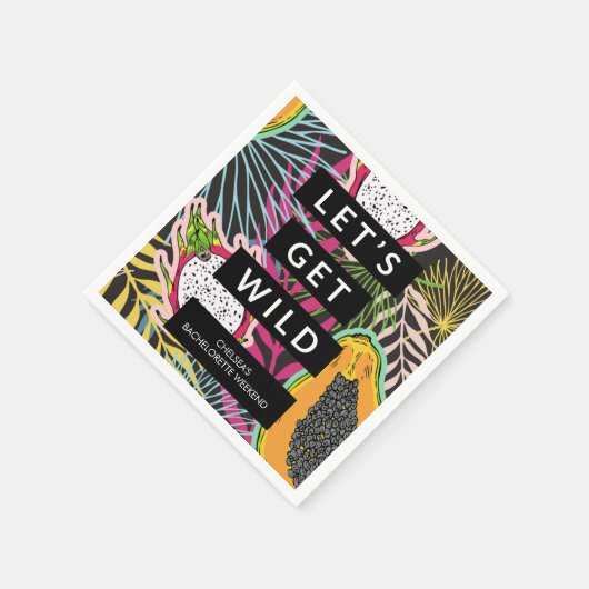 Tropische Bachelorette Party Laten we Wild halen Servet (Hoek)