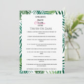 Tropische bachelorette party Truth of Dare Fun Gam Kaart (Staand voorkant)