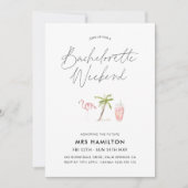 Tropische bachelorette party Weekend Itinerary Kaart (Voorkant)