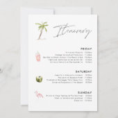 Tropische bachelorette party Weekend Itinerary Kaart (Achterkant)