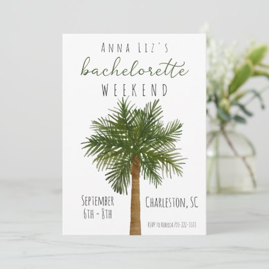 Tropische bachelorette party Weekend Itinerary Kaart (Staand voorkant)