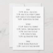 Tropische bachelorette party Weekend Itinerary Kaart (Achterkant)