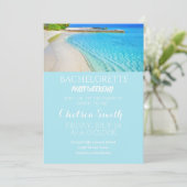 Tropische bachelorette-strand met reisroute kaart (Staand voorkant)