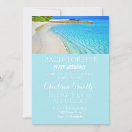 Tropische bachelorette-strand met reisroute kaart