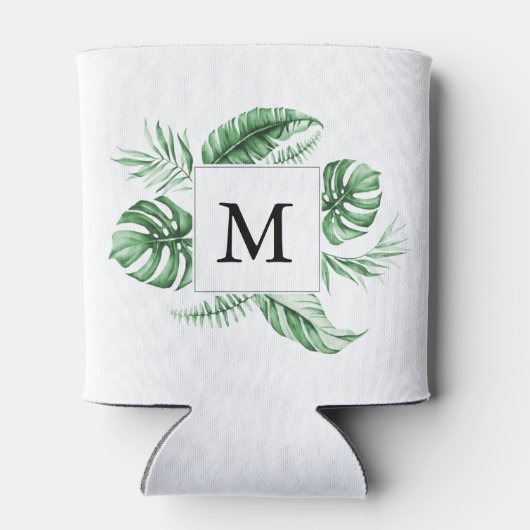 Tropische Bachelorette Weekend Monogram Koelbox Blikjeskoeler (Achterkant)