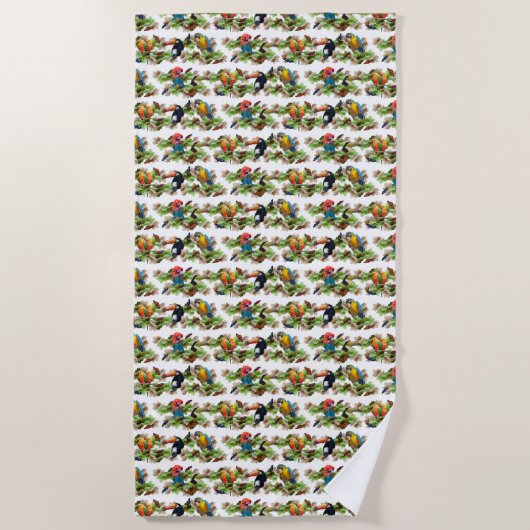 Tropische badhanddoek (kies kleur) (Voorkant)
